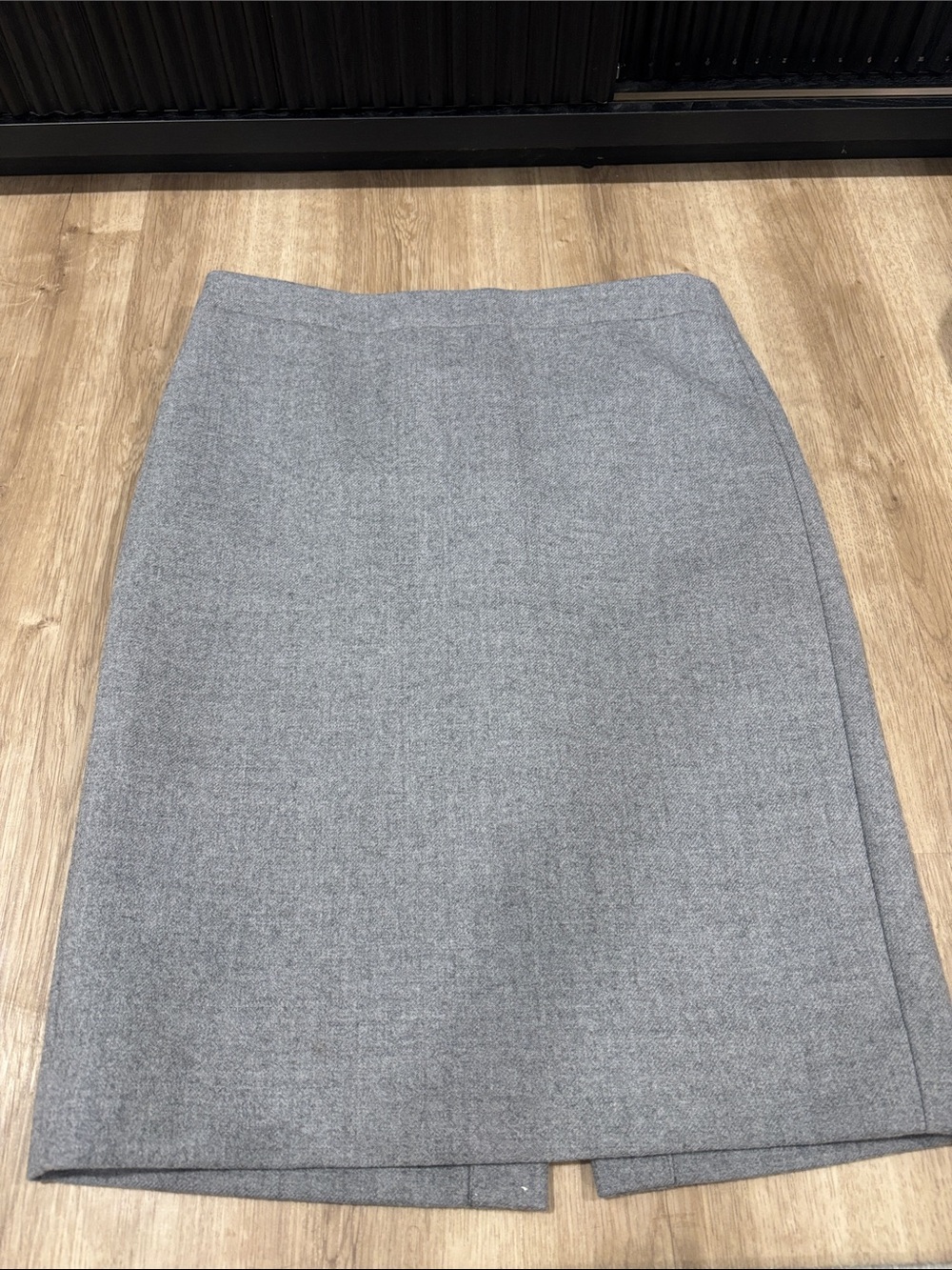 J. Crew Light Grey Wool Pencil Skirt